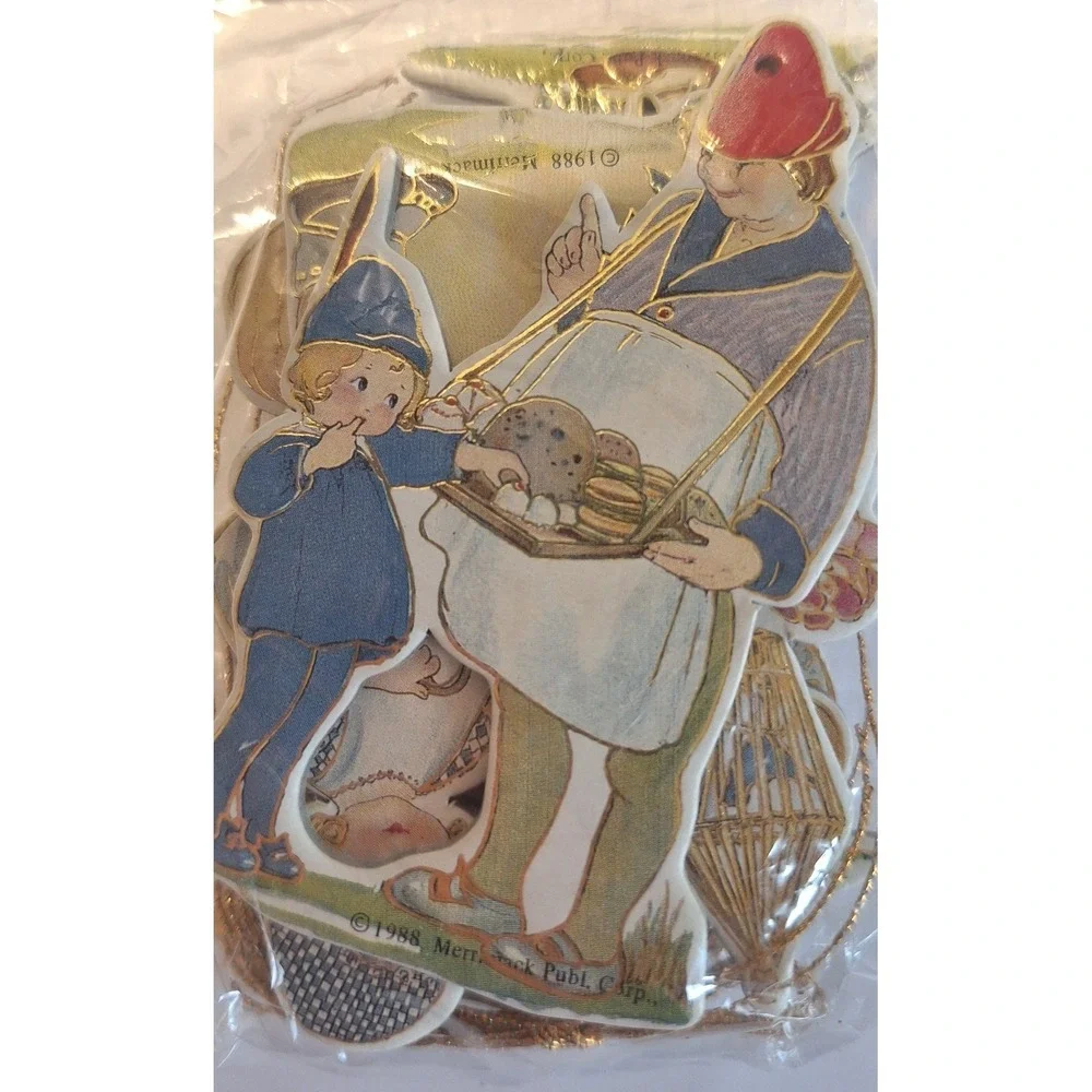 Shackman Die Cuts Mother Goose‎ ornaments six different vintage Hong Kong